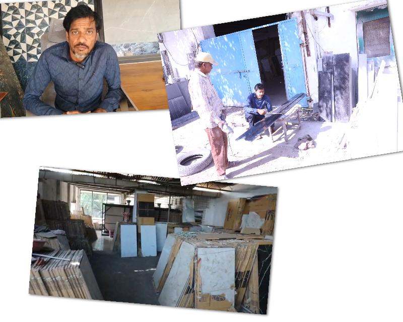 स्वयं का उद्योग स्थापित कर आत्मनिर्भर बने दिव्यांग अजय नागोरी.....नीमच में स्टोन कटिंग एवं पॉलिशिंग उद्योग का कर रहे हैं सफल संचालन