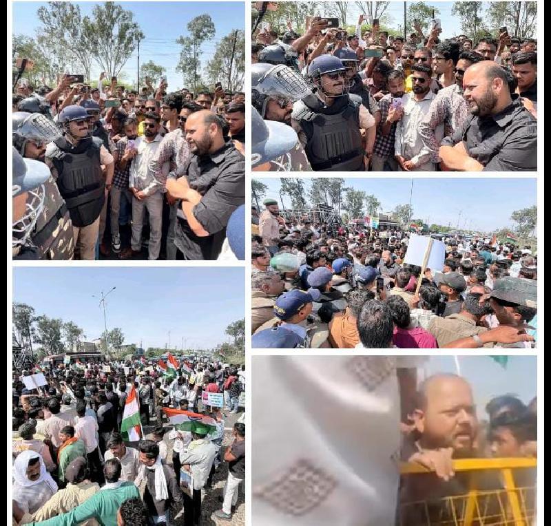 रतलाम में करणी सेना का बड़ा प्रदर्शन: