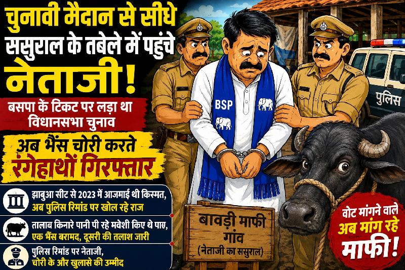 चुनावी मैदान से सीधे ससुराल के तबेले में पहुंचे नेताजी